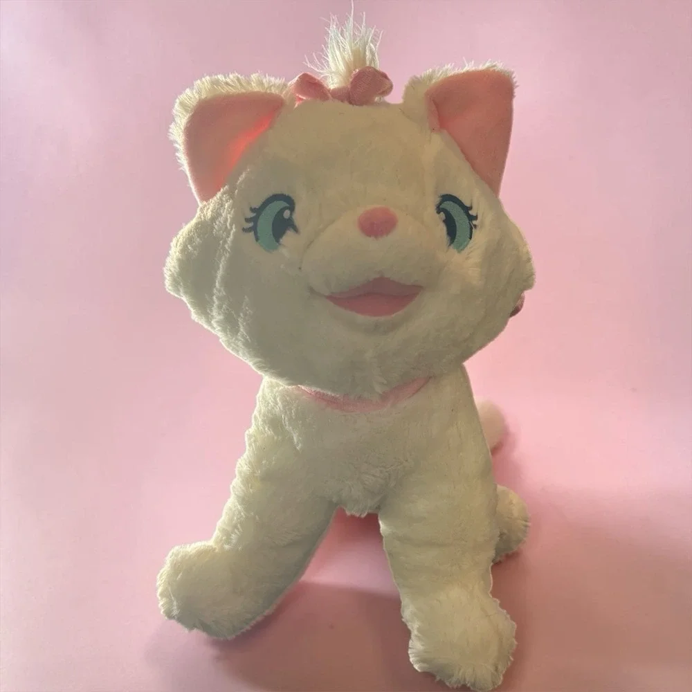 Disney Marie Aristocats Plush White Cat Pink Bow 12